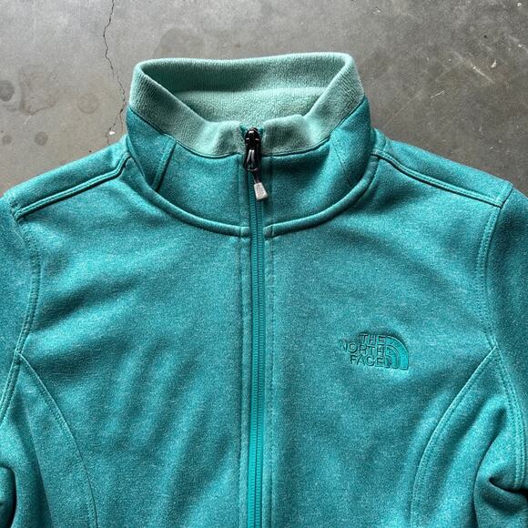North Face Jacket Women's S Green Agave Active Softshell Coat Full Zip Fleece - Picture 2 of 9